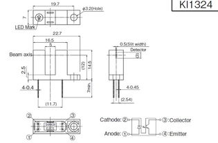 光電傳感器產(chǎn)品詳情 凹槽型光電傳感器KI1319與KI1324現(xiàn)貨原裝解析